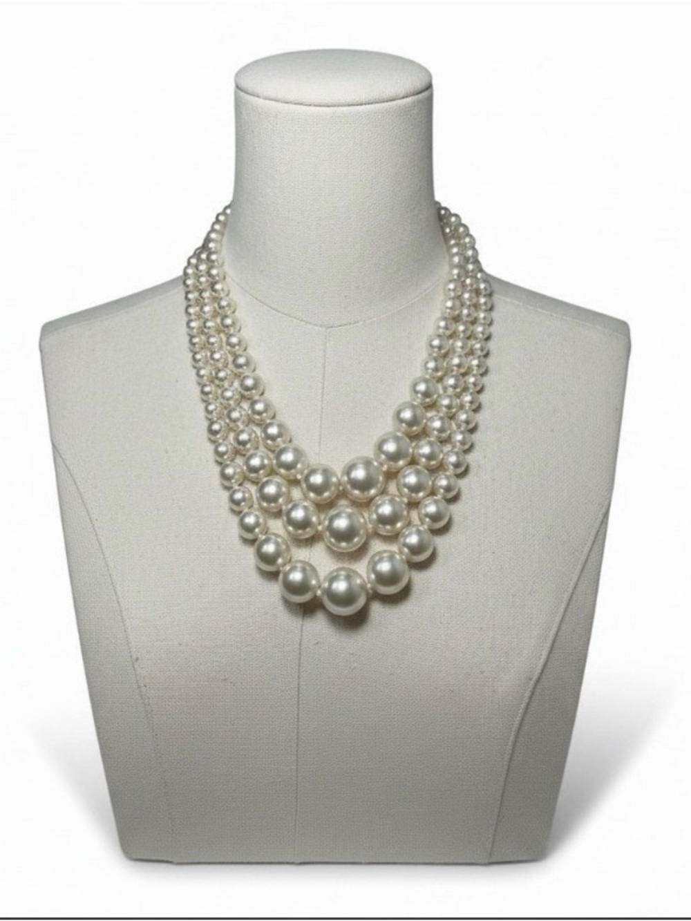 Vintage Chunky Pearl Necklace Signed Japan